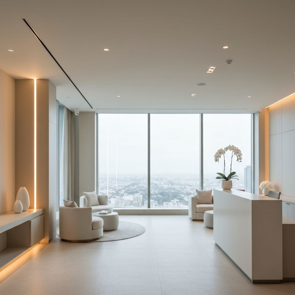 Modern luxury dental practice reception